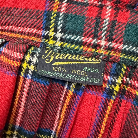 Brendella Wool Tartan Pleated Plaid McKilt Royal Stewart Red Skirt Size 10 NWT - Picture 14 of 14